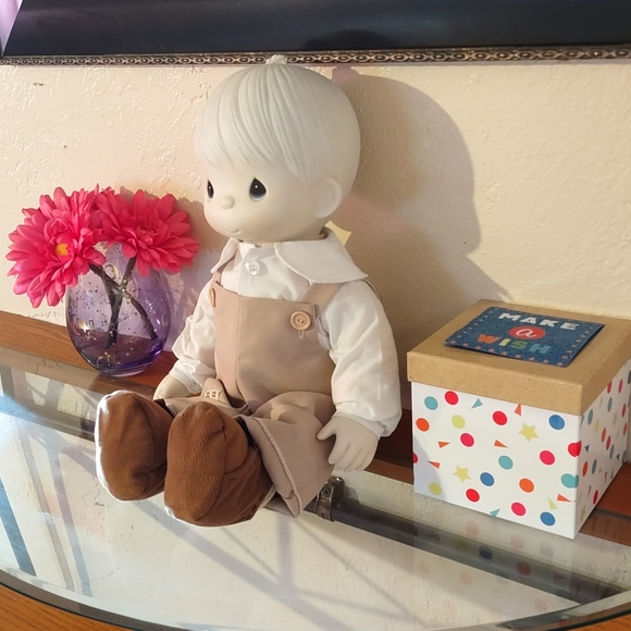 Vintage 1981 Big Precious Moments Enesco Porcelain Mikey Doll 17" Tall😍 - Picture 12 of 15